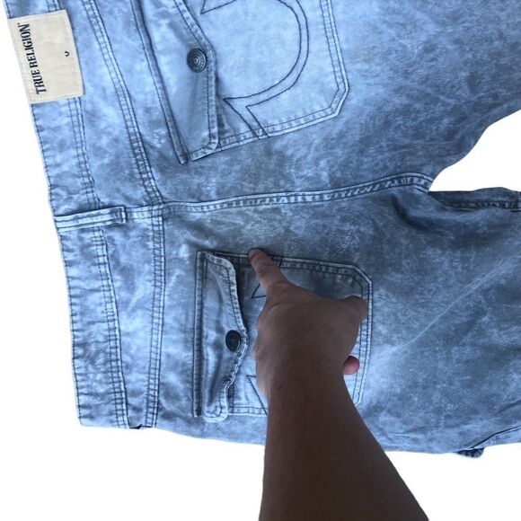 RARE True Religion Jeans Size 33 Cargo Runner Gray - Picture 7 of 11
